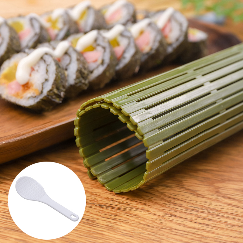 Sushi Making Kit - 대형 녹색 플라스틱 스시 도구, 김밥