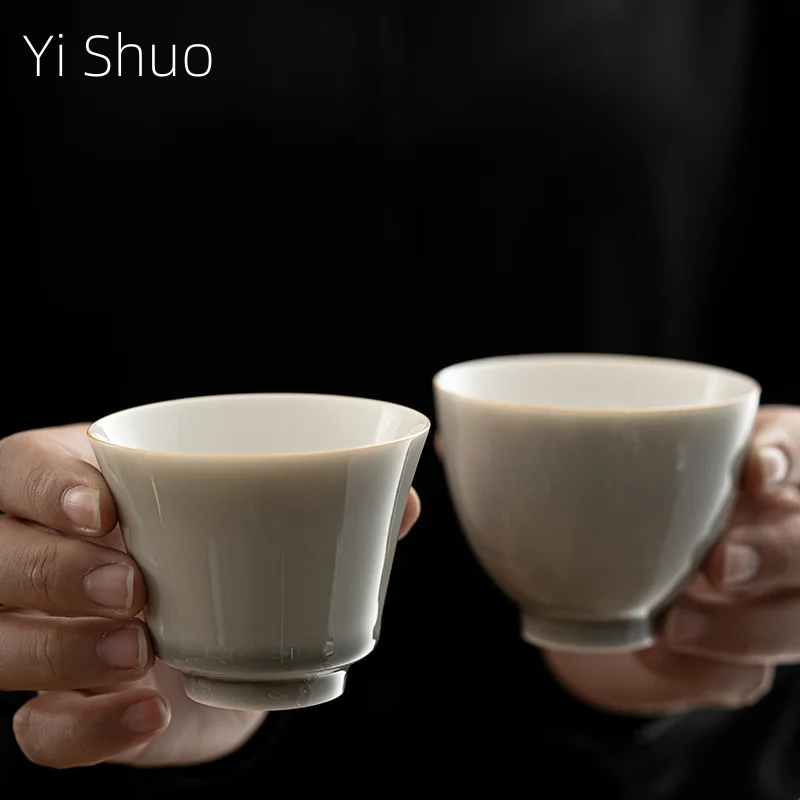 아이스 그레이 유약 컵 일본식 수제 세라믹 쿵푸 차 컵 - Japanese Tea 리뷰 및 가격