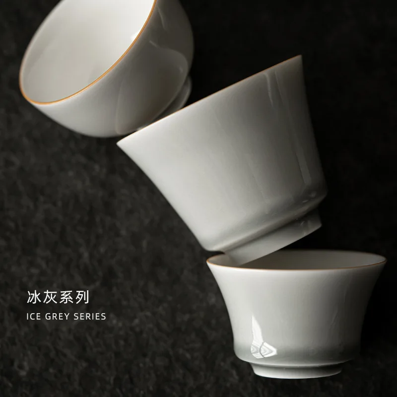 아이스 그레이 유약 컵 일본식 수제 세라믹 쿵푸 차 컵 - Japanese Tea 리뷰 및 가격