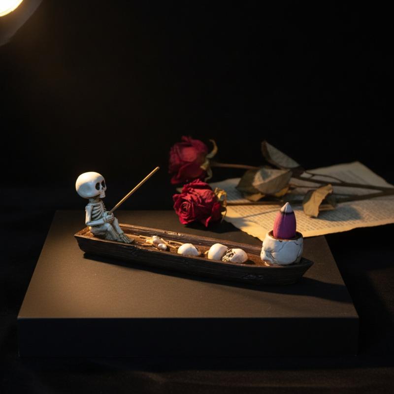 창의적인 해골 모양의 향로 받침대, 내열성 소재로 제작 - Incense Holder 리뷰 및 가격