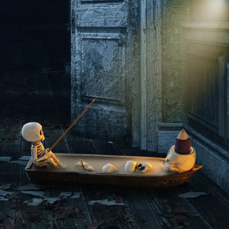창의적인 해골 모양의 향로 받침대, 내열성 소재로 제작 - Incense Holder 리뷰 및 가격