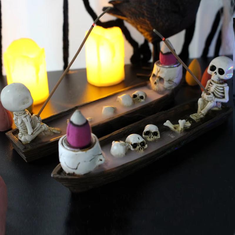 창의적인 해골 모양의 향로 받침대, 내열성 소재로 제작 - Incense Holder 리뷰 및 가격