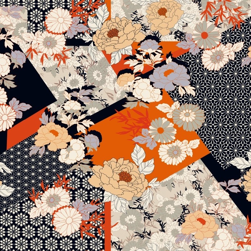 일본 스타일 손수건 Furoshiki 폴리에스터 소재, - Furoshiki 리뷰 및 가격