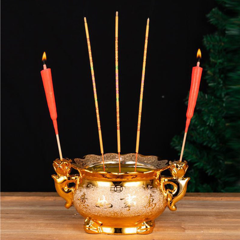 황금 세라믹 향로와 캔들 홀더, 가정 기도, 불상 예배 - Incense Holder 리뷰 및 가격
