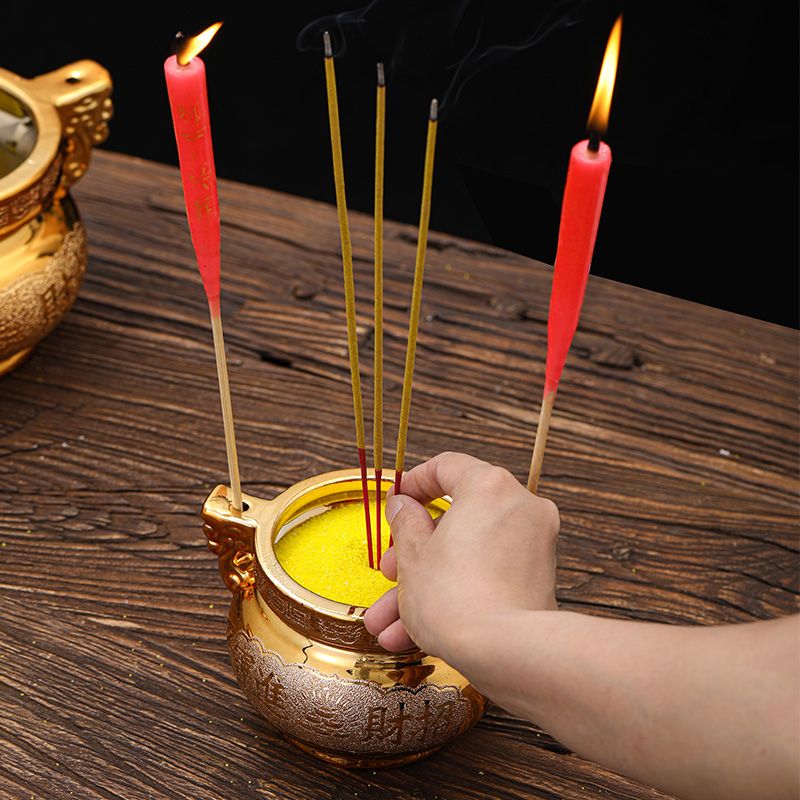 황금 세라믹 향로와 캔들 홀더, 가정 기도, 불상 예배 - Incense Holder 리뷰 및 가격